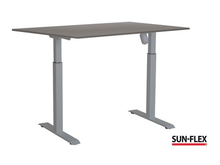 SUN-FLEX Bord II höj/sänk 120x80 grå/grå - Lyreco - Kontorsmöbler och inredning - Bord och hurtsar - Skrivbord - Höj/sänkbar