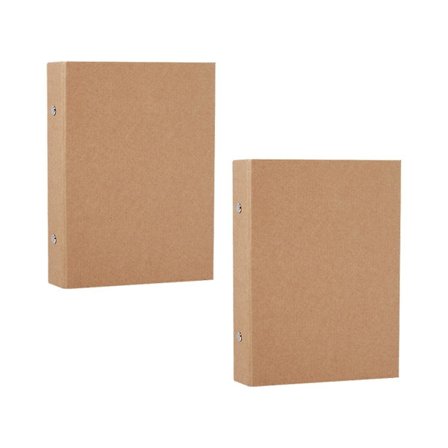 2 st A5 påfyllningsbar ringpärm, a5 kraftpapperspärmfack med 2 ringar för att lägga till lösa ark, a5 kraftpapper