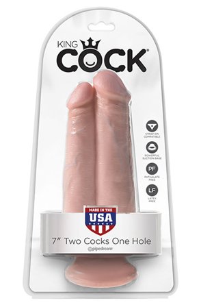 Kjøp Pipedream King Cock Two Cocks One Hole 20 cm - Dobbeldildo | God pris
