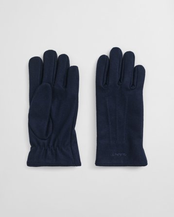 GANT Herren Melton Handschuhe (S-M) Blau