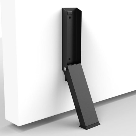 Dørstoppere, borefri dørstoppere, dørstoppere under døren (til at sikre døren, når den er åben), dørholdere, lydisolerende bundplader til døre