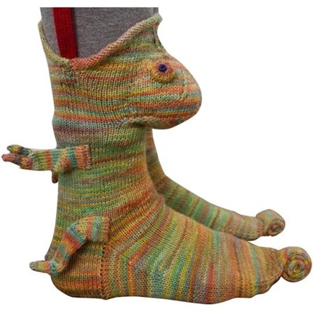 Neulekrokotiil-sukat, funky jouluaiheiset neulekrokotiil-sukat luovat sarjakuva lämpimät sukat