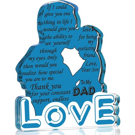 Fars Dag Födelsedagspresenter till Pappa från Son, Fars Dag Kärleksplakett Presenter till Pappa, Födelsedagspresenter till Pappa Ny Styv Bonus Pappa G
