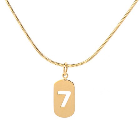 Titaniumstål ormkedja ben lyckligt öppet arbete nummer 7 halsband