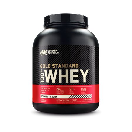 Whey 100% Optimum Nutrition Gold - Proteinpulver kager med creme.