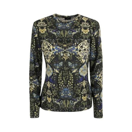 Etro, Jersey T-shirt Czarny, Kobieta, Rozmiar: XS