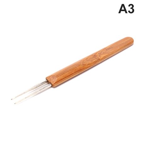 rofeesional Dreadlock Crochet Bamboo Handtag Krok