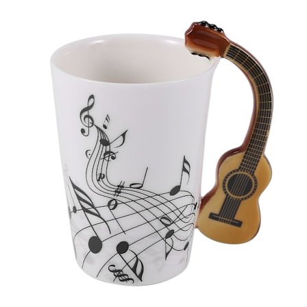 Kreativ Nyhed Guitargreb Keramisk Kop Gratis Spektrum Kaffe Mælk Te Kop Personlighed Krus Unik