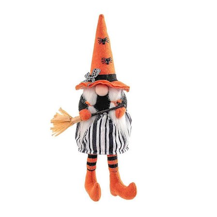 Halloween Nisse Dukke Boligindretning Halloween Fejring Orange Klud Materiale Boligdekoration 1 stk