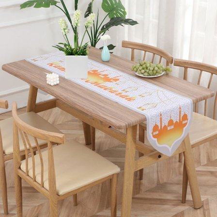 Ramadan Decoration Table Runner Home Pöytäliina VALKOINEN