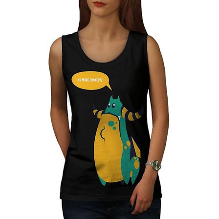 Cookie Monster Söta kvinnor Blacktank Top