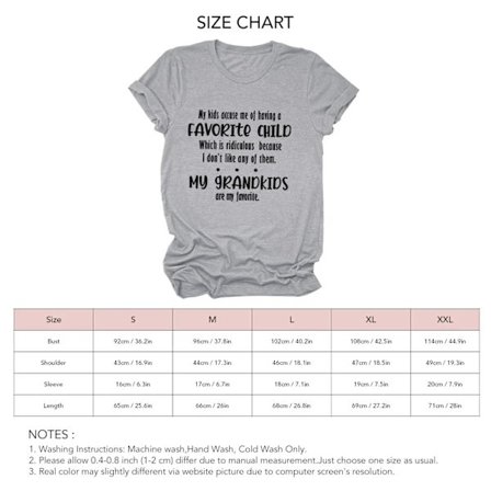 Kvinner Alfabet Genser Mine Barn Anklager Meg for Å Ha Et Favorittbarn Bokstavtrykk Kvinner Rund Hals Kort Ermet T-skjorte Topp Lys Grå (Svart Font)..