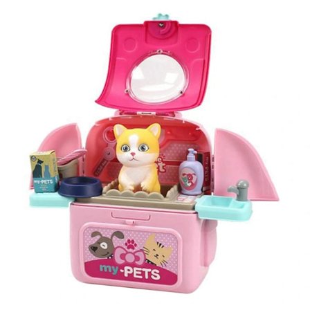 Dyre Tegneserie Kæledyrslegetøj Realistisk Kæledyrsdyrlæge Rygsæk Lade Som Om Legetøj Dyrlæge Legesæt - Killing (FMY) Som Vist Som vist