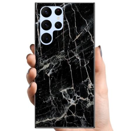 Samsung Galaxy S22 Ultra 5G TPU Mobilcover Sort marmor