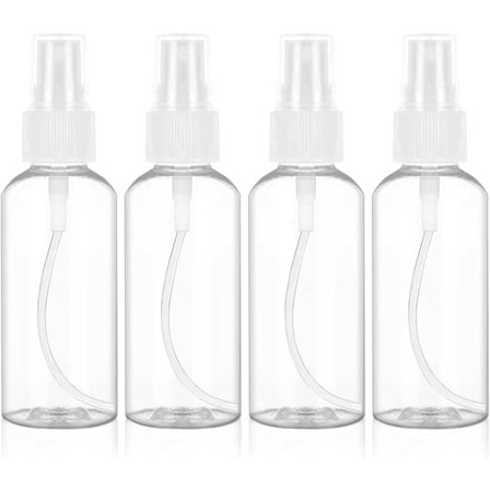 Sprayflasker (4-pak) - Genopfyldelige sprayflasker i plastik - 50 ml sprayflasker - Tomme aerosolspraydåser - Til æteriske olier, rengøring, parfume