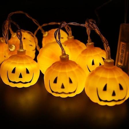 Halloween Græskar Lysstreng 3 Meter 20 Stykker Til Værelse Have Dekoration (1 sæt, orange)