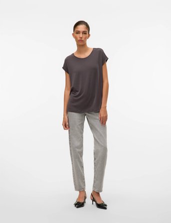 Vero Moda Vmava Plain Ss Top Ga Jrs Noos - Grey - L