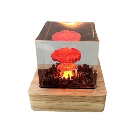 Svart fredag-tilbud overraskelse eksplosjonsbombelampe, eksplosjonslampe, nattlys, atombombemodelllampe