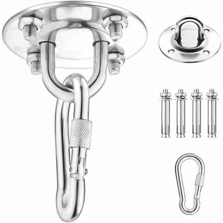 Takkrok, väggmonterad krok för hängande hängmatta, yoga, hängande stol och