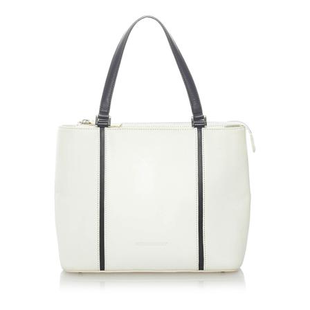 Burberry Vintage, Pre-owned Leather Handbag Wit, Dames, Maat:ONE Size