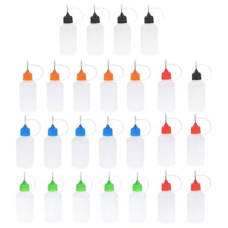 25 kpl Neulakärki Liimapullot Maalin Puristuspullot DIY Maalipullot Pigmenttiastiat Sekalaiset Värit Assorted Color