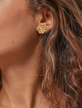 Enamel Copenhagen Studs, Windy - Gold - ONE SIZE