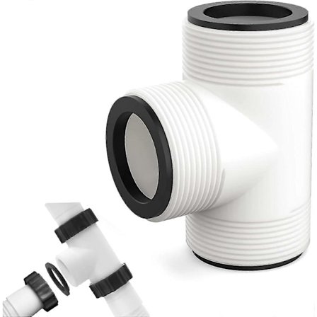 Slange Adapter Udskiftning til Intex med 3 L-Ringe Stik, Forbinder til 1,5 Tommer Slanger til Overjordisk Pool Forlænger