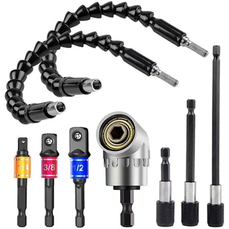 Fleksibel borbitforlengelse sekskant skaft bor mutter borsett, fleksibel borbit, universal socket adapter sett