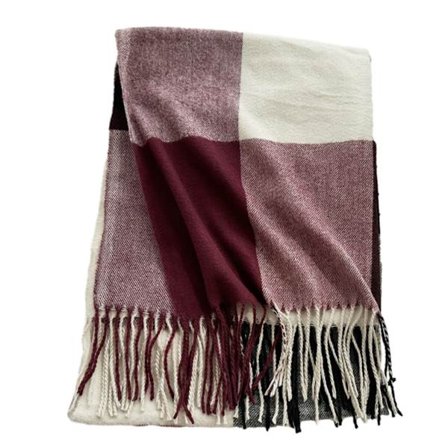 Wear Langrutet pledd for kvinner, tykk, overdimensjonert, varmt skjerf for vinter/høst, stort tartanskjerf, omslagssjal