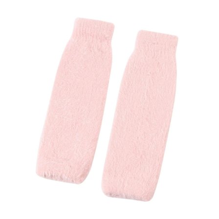 1 par efterår vinter halvfingerhandsker - strikket imiteret pels ensfarvet, høj elastisk skridsikker armvarmer, vindtæt til cykling holder varmen[D] 