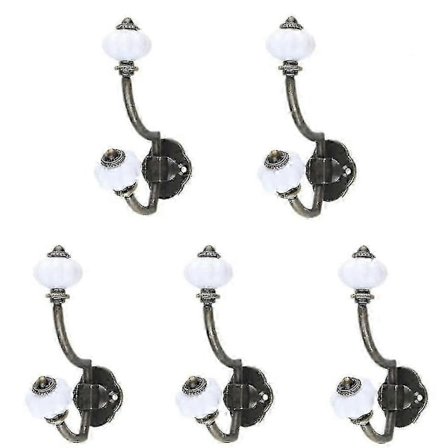 Retro Bronze Keramiske Knager, Pakke med 5 Vægknager i Pastoral Stil TJV