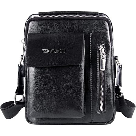 Herretaske, Herre Læder Skuldertaske, Messenger Taske, Fritidsrygsæk, Sports Arbejdsrejsetaske (24*6*20cm)