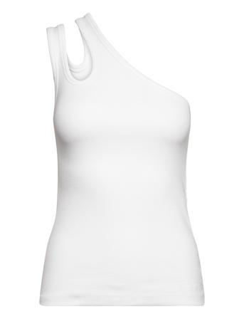 Jersey -Shoulder Top Designers T-shirts & Tops Sleeveless White REMAIN Birger Christensen