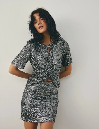 Noella Kayden Skirt - Silver - M