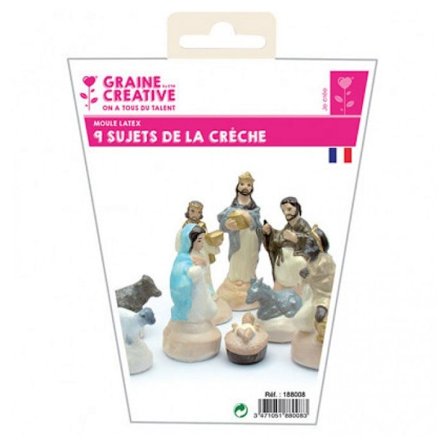 Lateksimuotit - La Crèche - 9 kappaletta - Uudelleenkäytettävät - Plasteria ja keramiikkaa varten - Sekä miehille että naisille