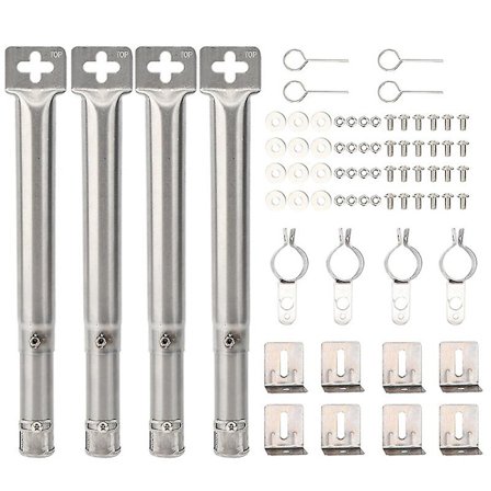 4 st Universal Justerbara Rostfria BBQ Gasgrill Ersättnings Raka Rörbrännare