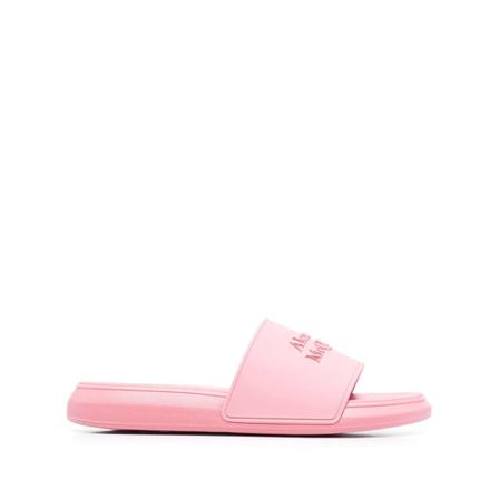 Alexander McQueen Logo sliders , Roze , Dames , Maat: 39 EU