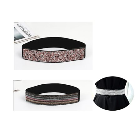 2 st diamanterade strass full diamant elastisk midja