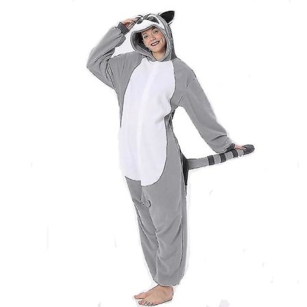 Aikuisten Onesie-Pyjamat, Eläin Kigurumi Onesie Miehille Naisille Kokopyjama Piirretty Kettu Pyjama Cosplay Puku V S S