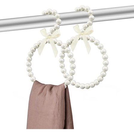 2 pärlhängare för bandhalsduk, garderob, kvinnors pärlplast