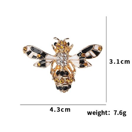 Djurbrosch for män och kvinner Bee Gold Metal Rabbit Head Needle