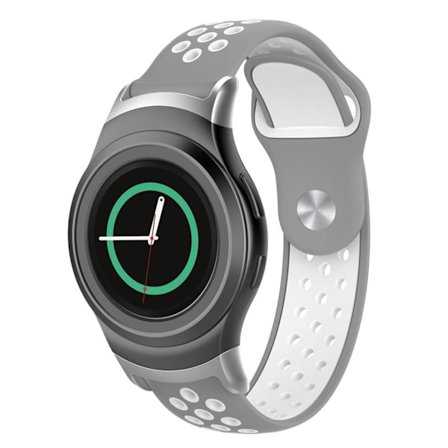 Samsung Gear S2 klockarmband i silikon som andas - Grå / Vit