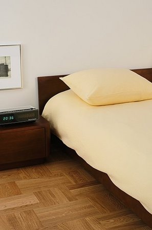 Jotex - Påslakanset i Muslin Enkelsäng Ljusgul AMILIA - Köp Enkelsäng hos Jotex