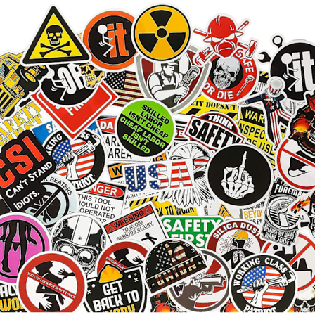 300 kpl Kovaa Kypärää Tarroja Hauskoja Tarroja Työkalupakkiin Kypärään Hitsaukseen Rakentamiseen Ammattiliittoon Rauta-työläiseen Sähkömieheen 