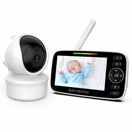 Babycall, 4,3'' LCD-skjerm og 2100mah babycallkamera, babycall med VOX, nattsyn, toveiskommunikasjon