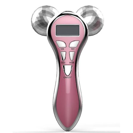 Yyh 4d Microcurrent Face Massager Roller, Electric Rechargeable Face Massager For Anti Aging Wrinkles (pink)