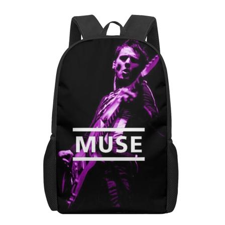 Muse Band 3d-tryck skolväskor för flickor pojkar barn skolbokväska 3d junior grundskoleelever skolväskor axelväskor 14