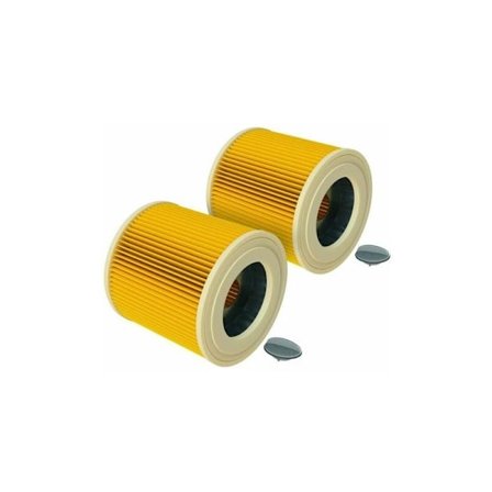 Parti med 2 patronfiltre for støvsuger kompatibel med Kärcher WD 2.200, WD 2500 m, WD 3.200, WD 3.300 m, WD 3.500 p