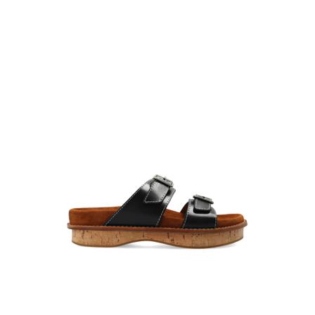 Chloé Marah leather slides svart, Dam Flip-flops, Dam, Storlek: 38 EU