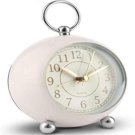 Stille Nattbordsklokker Batteridrevet Ikke-analog Vekkerklokke Høylytt Vintage Vekkerklokker med Lys Stor Skjerm